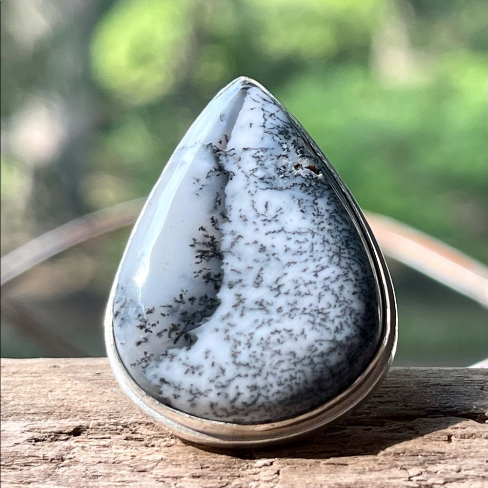 Remarkable Pattern Dendritic Opal Ring - image 2
